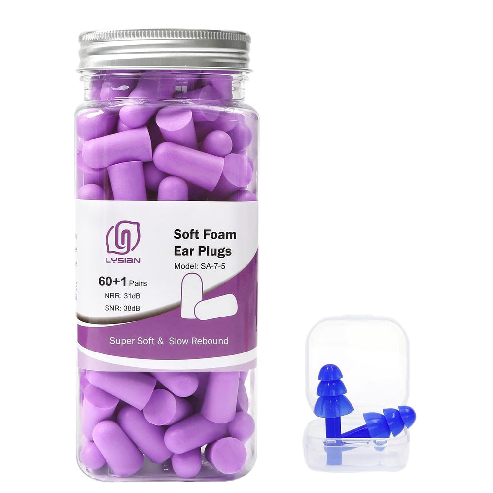 LYSIAN Ultra Soft Earplugs Sleep pack for deep sleep comfort.