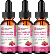 M inch Magnesium Liquid Drops bottle with raspberry flavor for daily support.