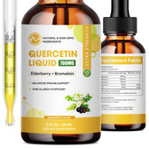M inch Quercetin Liquid Drops pineapple bottle, highlighting immune support potential and daily wellness.