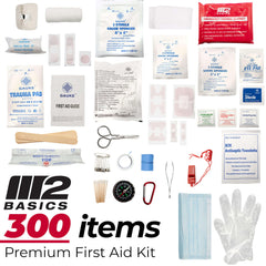 M2 BASICS bandages and gauze for everyday minor injuries.