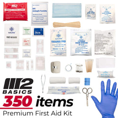 M2 BASICS first aid kit wall-mount ready for school and office.