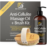 M3 Naturals anti cellulite oil bottle pour for soothing massage and smoother skin