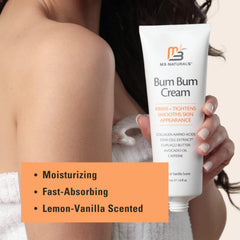 M3 Naturals Bum Bum Cream applied to butt area for smoother appearance