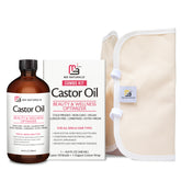 M3 Naturals castor oil bottle with hexane-free formula for skin care routines