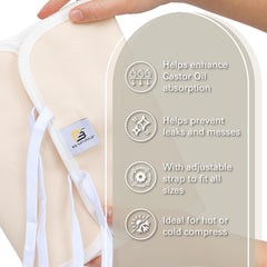 M3 Naturals castor oil wrap leakproof outer layer prevents mess during use.