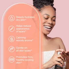 M3 Naturals Frankincense Massage Oil being poured to show texture and flow
