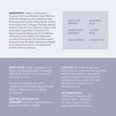 M3 Naturals lavender lotion hand-application shows easy, fast-absorption skincare