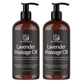 M3 Naturals Lavender Massage Oil bottle for quick absorption and soothing skin.