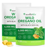 Maaoun 6000mg oil of oregano softgels bottle front view for daily immune support