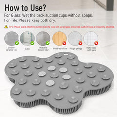 Mabnuby long bristles offer gentle massage and thorough surface cleaning.