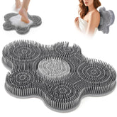 Mabnuby shower foot scrubber mat with dense bristles for effective exfoliation in the shower.