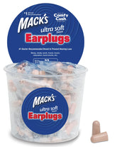 Mack's Ultra Soft Earplugs packaging shown for easy on-the-go protection.