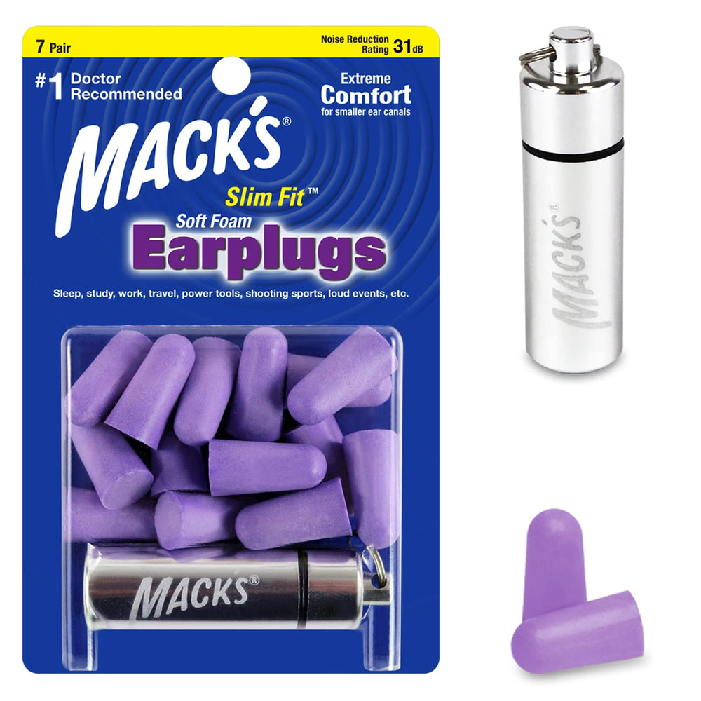Tapones Mack's de espuma, ajuste pequeño para dormir cómodo