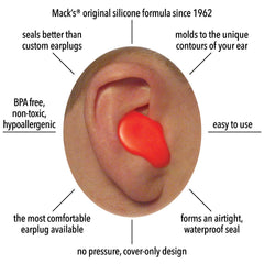 Mack's Kids Ear Plugs during bath time, keeping water out
