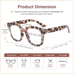 Madison Avenue oversized frames offering UV protection during daytime screen use