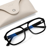 Gafas Madison Avenue con diseño aviador retro y protección frente a la luz azul para uso diario.