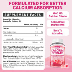 Maennyliy Calcium Citrate Gummies close-up showing liquid core for better uptake.