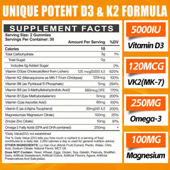 Maennyliy D3 K2 gummies open pack showing convenient daily serving