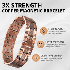 MagEnergy bracelet showing 3 magnet rows for comfortable wear
