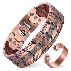 MagEnergy copper bracelet for men front view showing premium finish