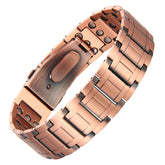 MagEnergy copper bracelet for men close-up showing 60 magnets for daily wrist support.