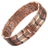MagEnergy copper bracelet on a man's wrist, stylish everyday wear