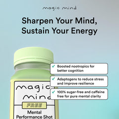 Magic Mind pour into glass shows smooth taste for calm productivity.