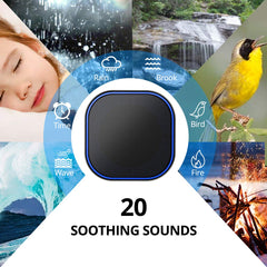 Magicteam white noise machine control panel showing easy access to sounds and timers