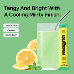 Magna scoop pours powder into water for quick on-the-go hydration.