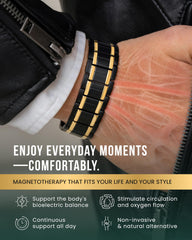 MagnetRX 3X Strength Bracelet fold-over clasp close-up with secure closure