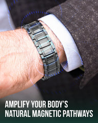 MagnetRX adjustable-length bracelet with sizing tool for a precise, comfortable fit