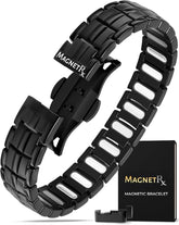 MagnetRX EllipseMAX bracelet front view for daily wear with bold titanium look.