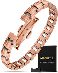 MagnetRX EllipseMAX bracelet close-up highlighting copper finish and magnet strength for daily wear
