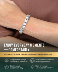 MagnetRX EllipseMAX titanium bracelet emphasizes durability and lightweight feel.