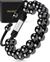 MagnetRX magnetic hematite bracelet with 8mm beads adds elegance and grounding for daily wear