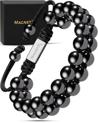 MagnetRX magnetic hematite bracelet with 8mm beads adds elegance and grounding for daily wear