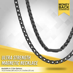 MagnetRX Titanium Magnetic Necklace closeup of encapsulated magnets and durable build