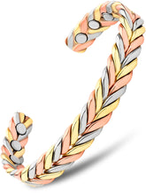 MagnetRX woven copper magnetic bracelet closeup highlights premium copper and craftsmanship.