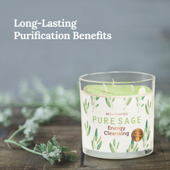 Magnificent 101 Pure Sage Candle in soy wax offers clean aromatherapy and steady burn.