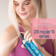 Magnum Solace magnesium oil spray application on arm for easy topical use