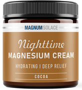 Magnum Solace Nighttime Magnesium Cream front label for nightly topical support.