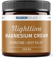 Magnum Solace Nighttime Magnesium Cream front label for nightly topical support.
