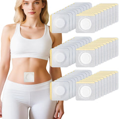 MAIBAO castor oil pack wrap on skin covering the belly button area for targeted support.