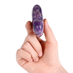 MAIBAOTA amethyst heart crystal in velvet bag, gift-ready