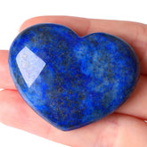MAIBAOTA lapis lazuli heart closeup, deep blue stone for mindful reflection.