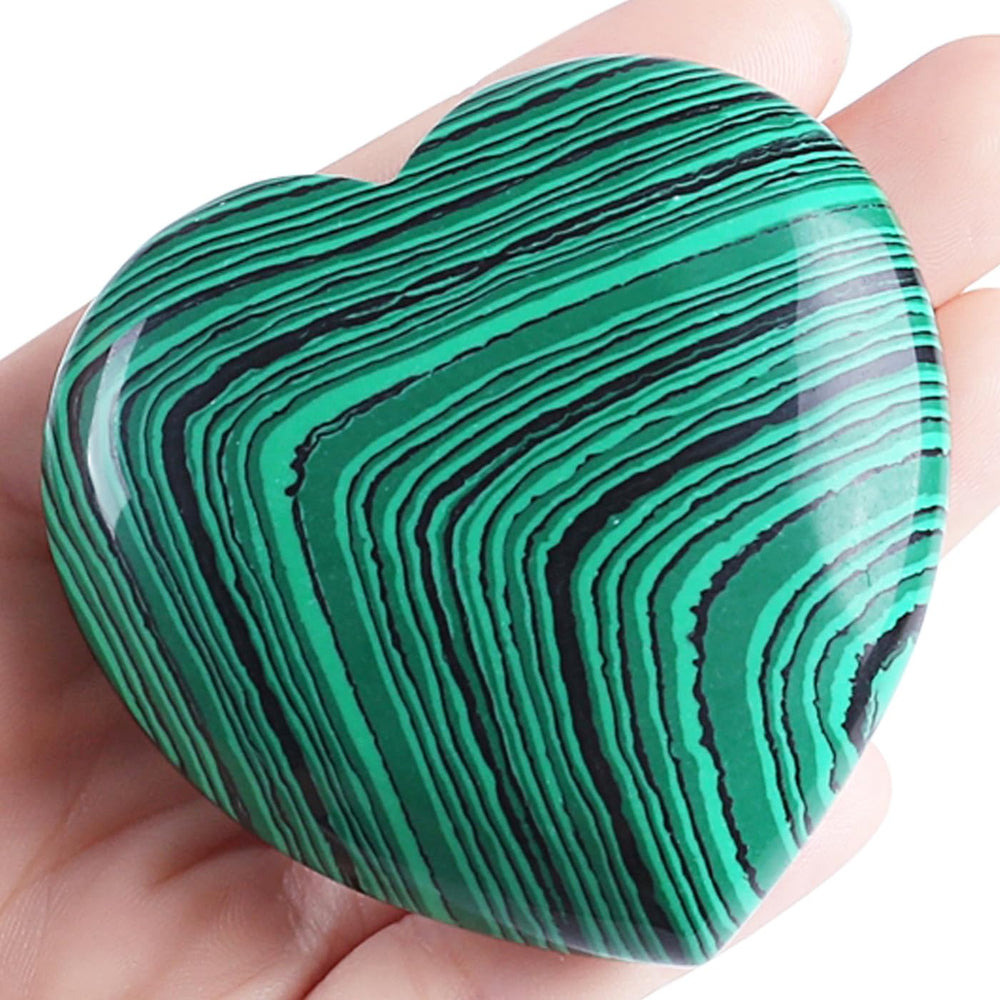 MAIBAOTA malachite heart 60mm used as a meditation centerpiece for calm focus.