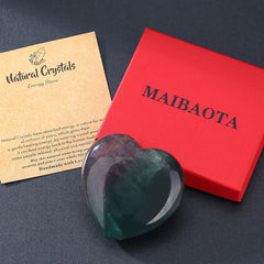 Maibaota polished heart stone for stress relief at home or desk.