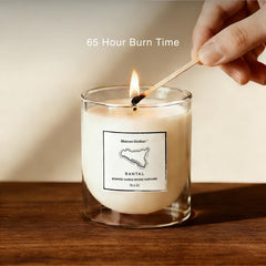 Maison Sicilian Tomato Leaf Candle burn shot showing long-lasting garden-fresh aroma in use