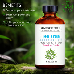 Majestic Pure Aceite de Árbol de Té ideal para difusor de aromaterapia