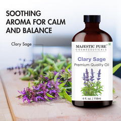 Clary Sage oil ready for diffuser use by Majestic Pure